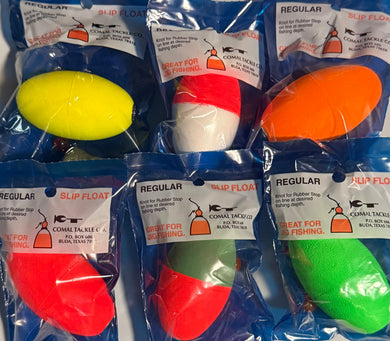 Comal Tackle Oval Slip Bobbers w/ Bead Qty. of 10